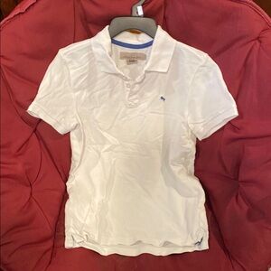 White Polo Shirt with Embroidered Logo by LOGG. Size 10-12 Boy